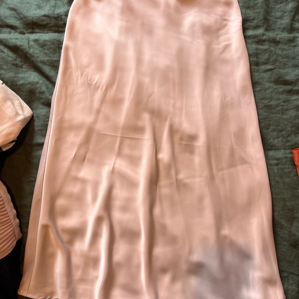 Rachel Zoe Pink Midi Slip Skirt for Cocktail